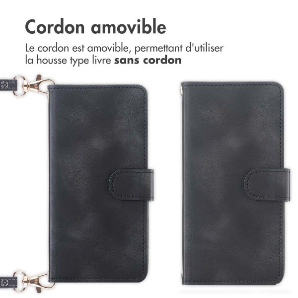 imoshion Etui de téléphone portefeuille avec cordon Samsung Galaxy S23 - Noir