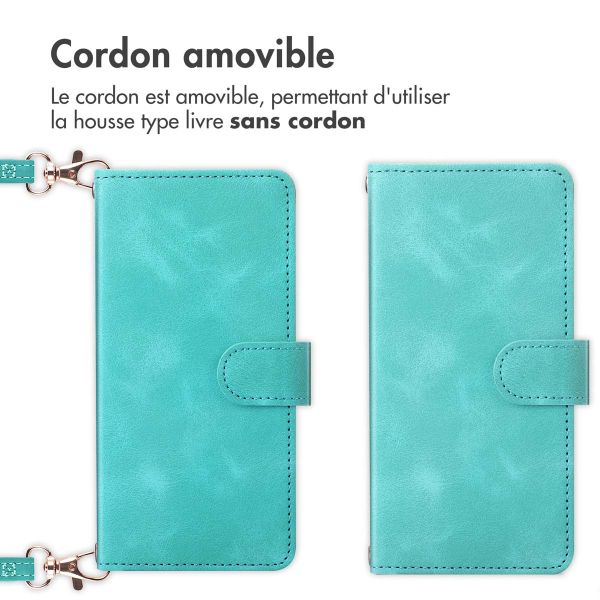 imoshion Etui de téléphone portefeuille avec cordon Samsung Galaxy S22 - Turquoise