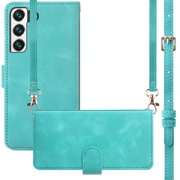 imoshion Etui de téléphone portefeuille avec cordon Samsung Galaxy S22 - Turquoise