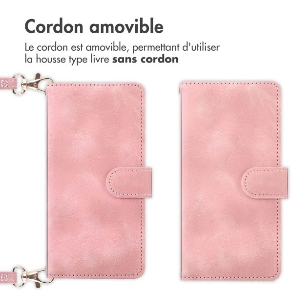 imoshion Etui de téléphone portefeuille avec cordon Samsung Galaxy S22 - Rose