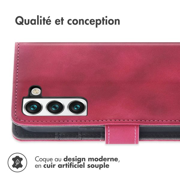 imoshion Etui de téléphone portefeuille avec cordon Samsung Galaxy S22 - Rouge