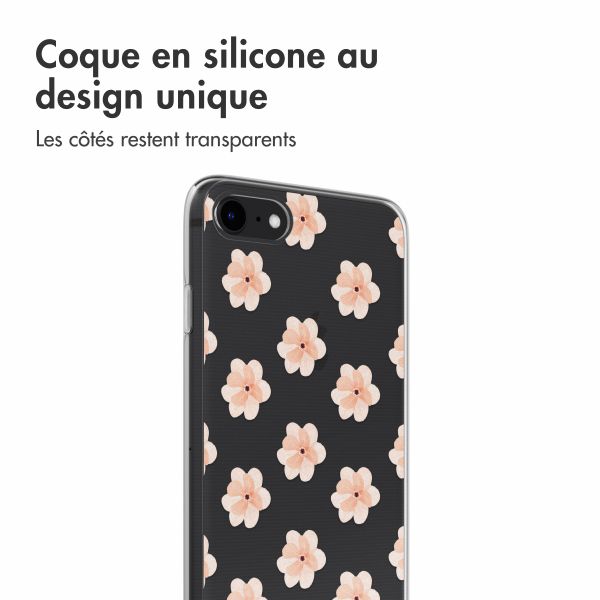 imoshion Coque Design iPhone SE (2022 / 2020) / 8 / 7 - Floral Peach