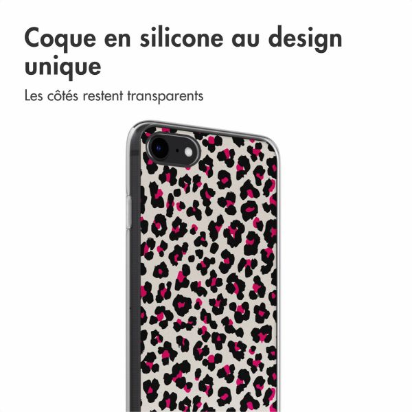 imoshion Coque Design iPhone SE (2022 / 2020) / 8 / 7 - Leopard Pink