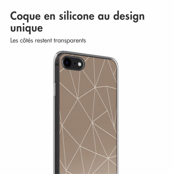 imoshion Coque Design iPhone SE (2022 / 2020) / 8 / 7 - Graphic Lines Beige