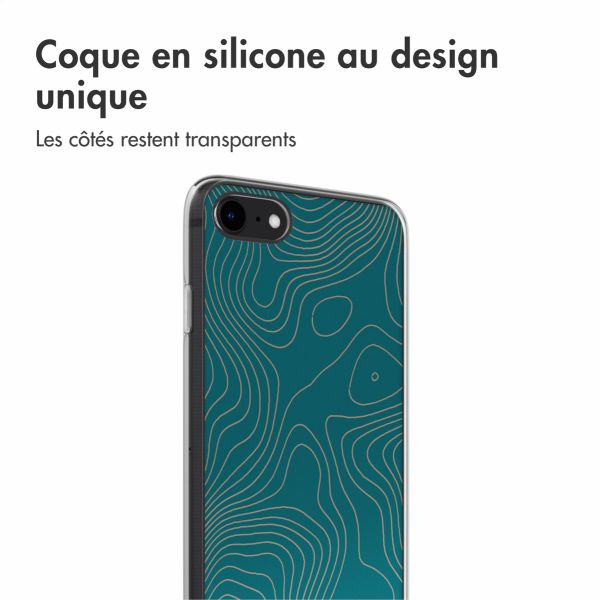 imoshion Coque Design iPhone SE (2022 / 2020) / 8 / 7 - Topo Turquoise