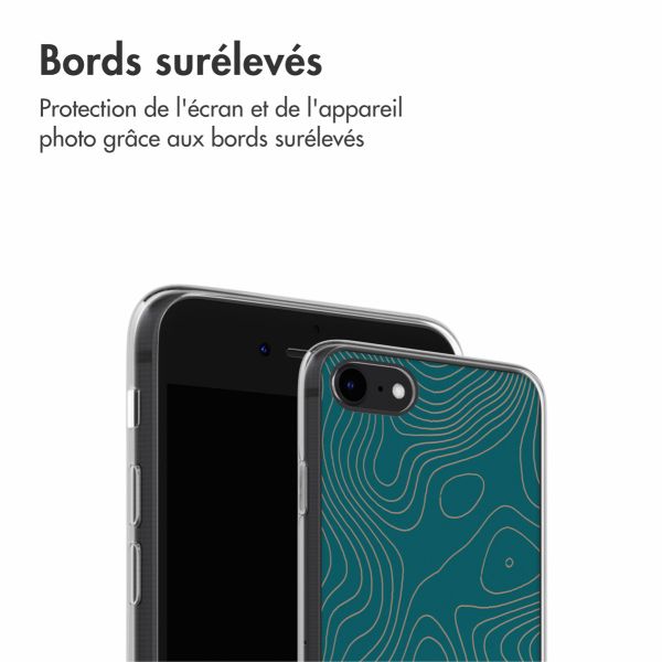 imoshion Coque Design iPhone SE (2022 / 2020) / 8 / 7 - Topo Turquoise