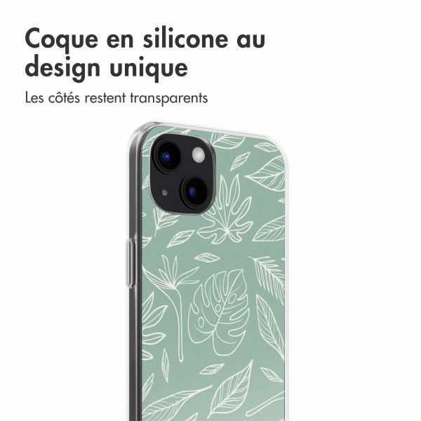 imoshion Coque Design iPhone 13 - Leaves Line-Art