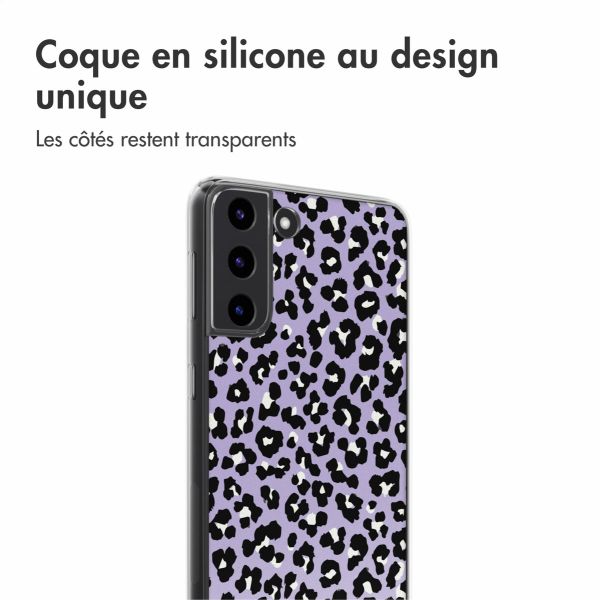 imoshion Coque Design Samsung Galaxy S22 - Leopard Lilac