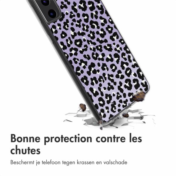 imoshion Coque Design Samsung Galaxy S22 - Leopard Lilac