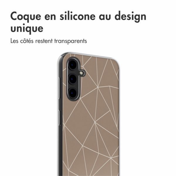 imoshion Coque Design Samsung Galaxy A14 (5G) - Graphic Lines Beige