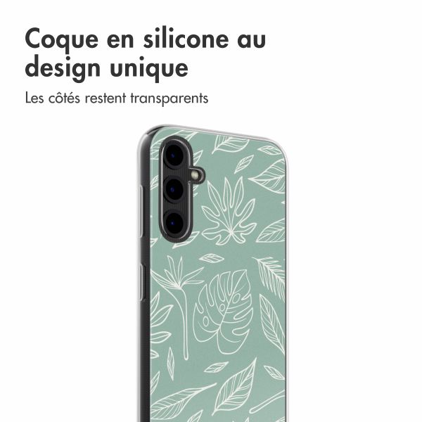 imoshion Coque Design Samsung Galaxy A14 (5G) - Leaves Line-Art