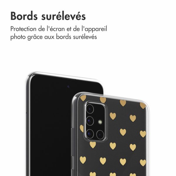 imoshion Coque Design Samsung Galaxy A51 - Golden Hearts