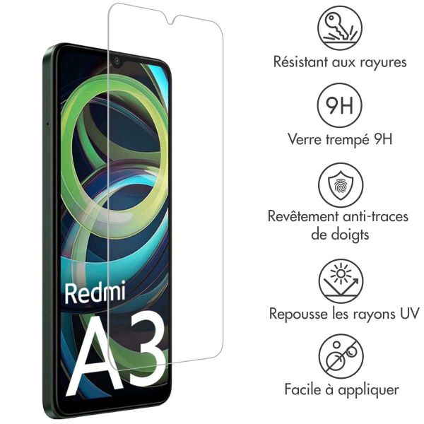 Accezz Protection d'écran en verre trempé Xiaomi Redmi A3