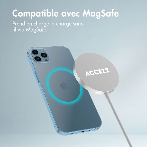 Accezz Chargeur MagSafe sans fil USB-C - 1 mètre - Blanc