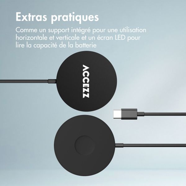 Accezz Chargeur MagSafe sans fil USB-C - 1 mètre - Noir