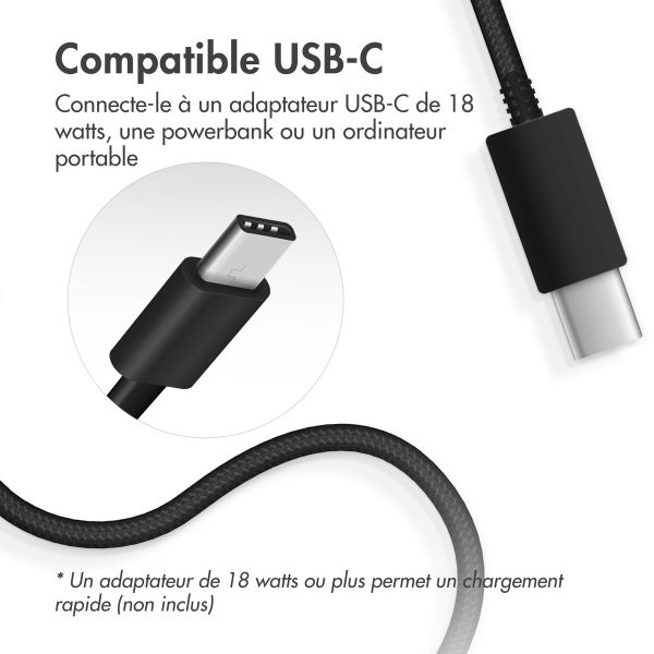 Accezz Chargeur MagSafe sans fil USB-C - 1 mètre - Noir