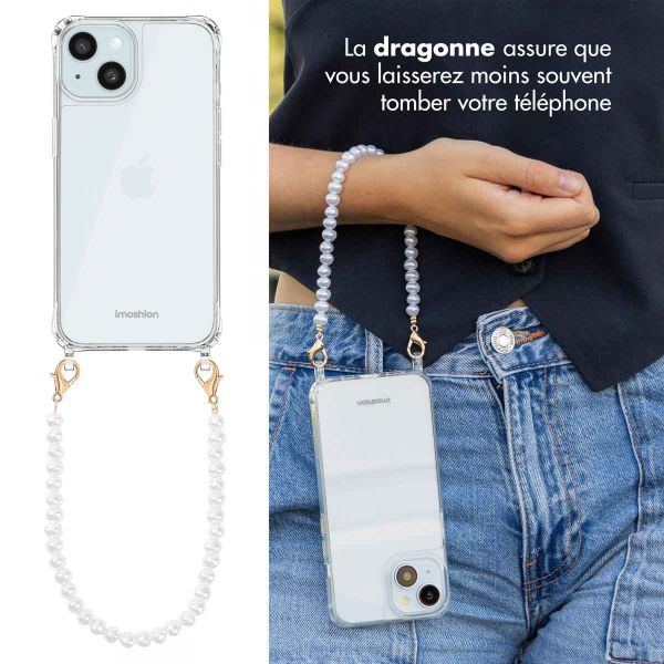 imoshion Coque avec dragonne + ﻿bracelet iPhone 15 - Perles