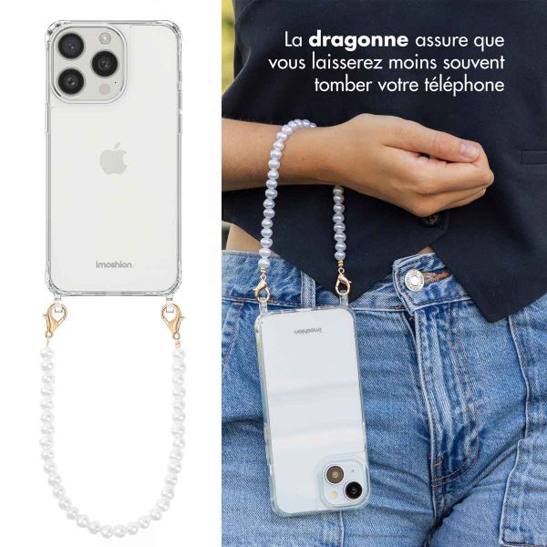 imoshion Coque avec dragonne + ﻿bracelet iPhone 15 Pro Max - Perles