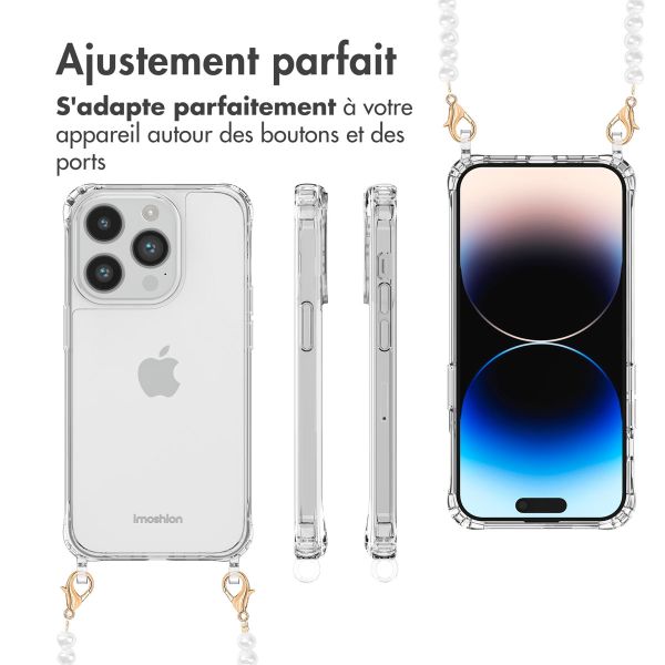 imoshion Coque avec dragonne + ﻿bracelet iPhone 14 Pro Max - Perles