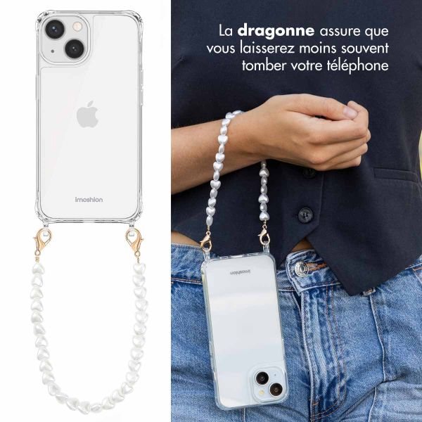 imoshion Coque avec dragonne + ﻿bracelet iPhone 13 - Perles cœurs