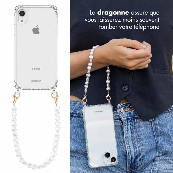 imoshion Coque avec dragonne + ﻿bracelet iPhone Xr - Perles cœurs