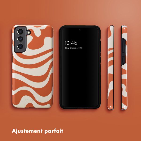 Selencia Coque arrière Vivid Samsung Galaxy S21 FE - Dream Swirl Orange