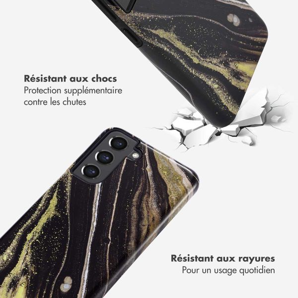 Selencia Coque arrière Vivid Samsung Galaxy S21 FE - Chic Marble