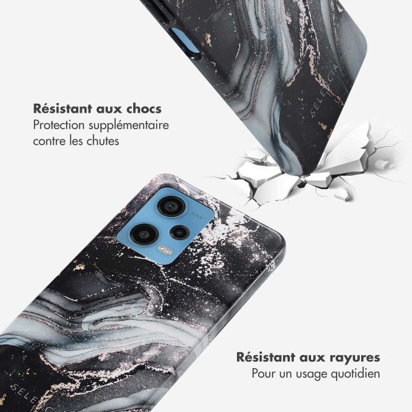 Selencia Coque arrière Vivid Xiaomi Redmi Note 12 Pro - Chic Marble Black