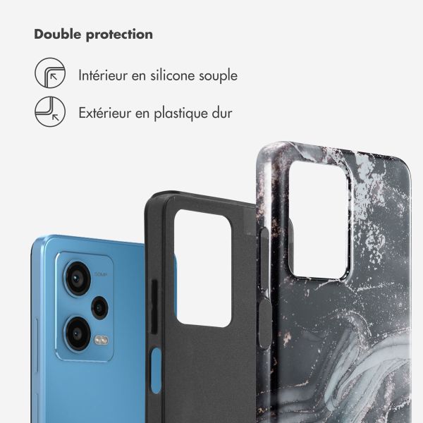 Selencia Coque arrière Vivid Xiaomi Redmi Note 12 Pro - Chic Marble Black