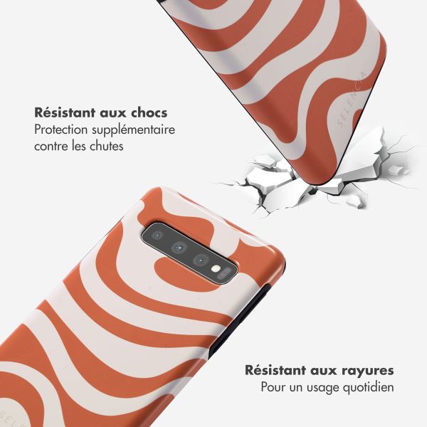 Selencia Coque arrière Vivid Samsung Galaxy S10 - Dream Swirl Orange