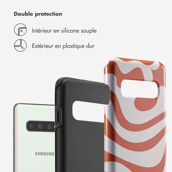 Selencia Coque arrière Vivid Samsung Galaxy S10 - Dream Swirl Orange