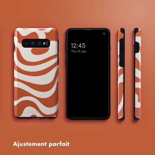 Selencia Coque arrière Vivid Samsung Galaxy S10 - Dream Swirl Orange