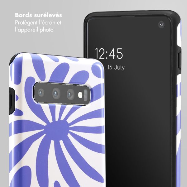 Selencia Coque arrière Vivid Samsung Galaxy S10 - Modern Bloom Sapphire Blue