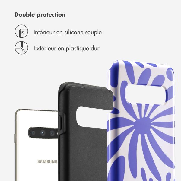 Selencia Coque arrière Vivid Samsung Galaxy S10 - Modern Bloom Sapphire Blue