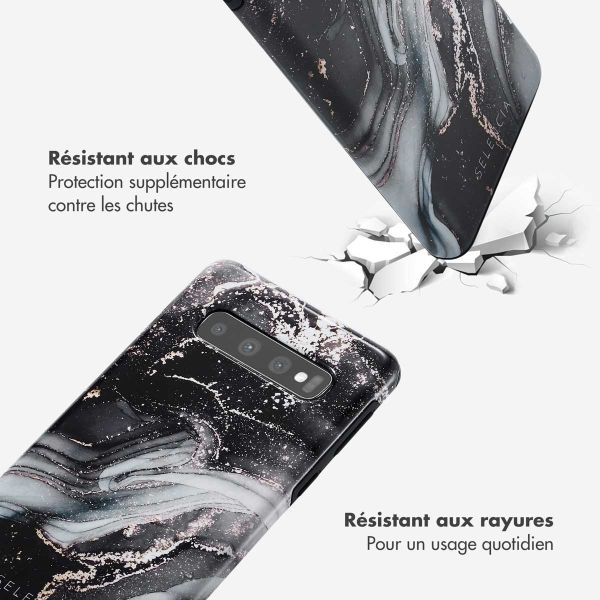 Selencia Coque arrière Vivid Samsung Galaxy S10 - Chic Marble Black