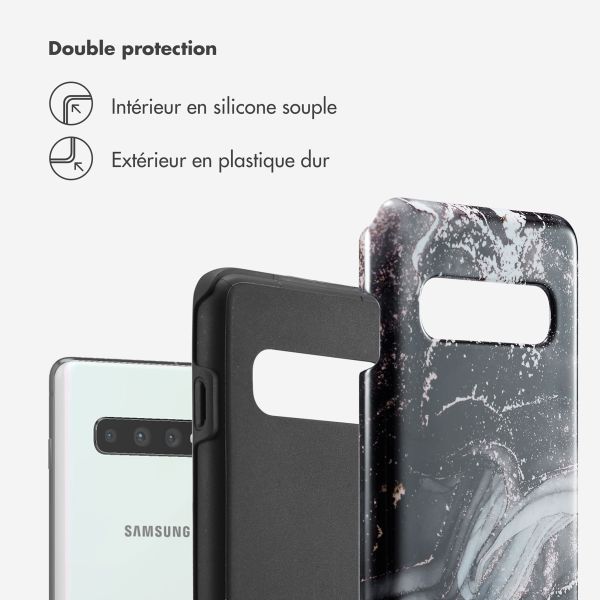 Selencia Coque arrière Vivid Samsung Galaxy S10 - Chic Marble Black