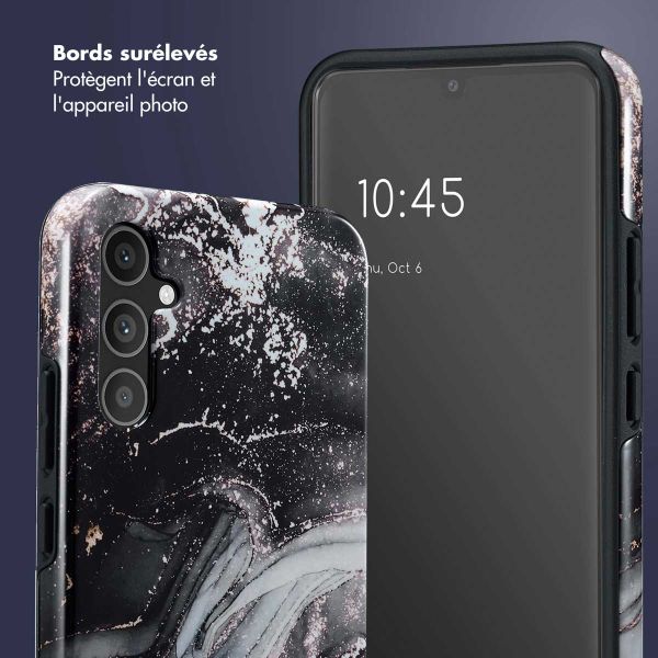 Selencia Coque arrière Vivid Samsung Galaxy A34 (5G) - Chic Marble Black