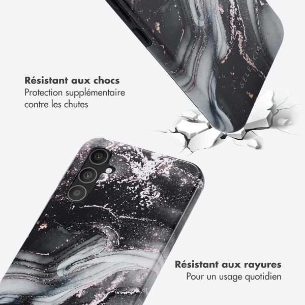 Selencia Coque arrière Vivid Samsung Galaxy A34 (5G) - Chic Marble Black