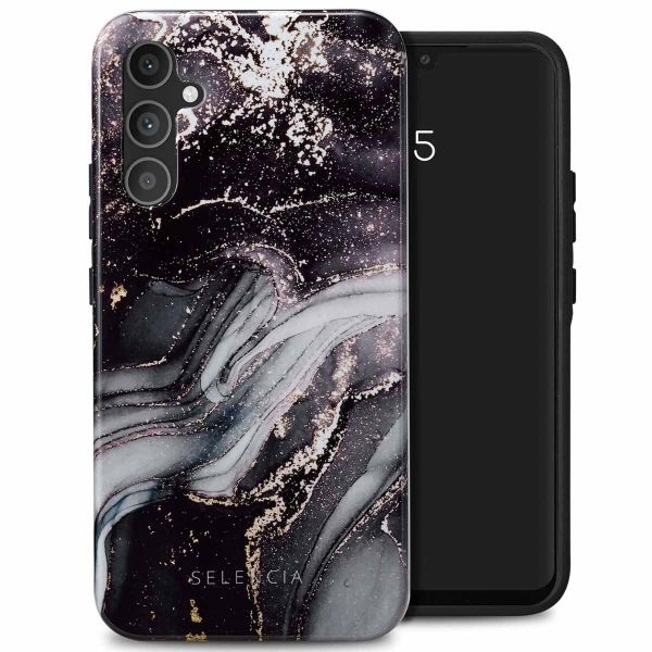 Selencia Coque arrière Vivid Samsung Galaxy A34 (5G) - Chic Marble Black