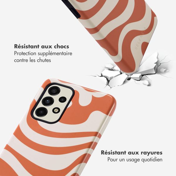 Selencia Coque arrière Vivid Samsung Galaxy A33 - Dream Swirl Orange