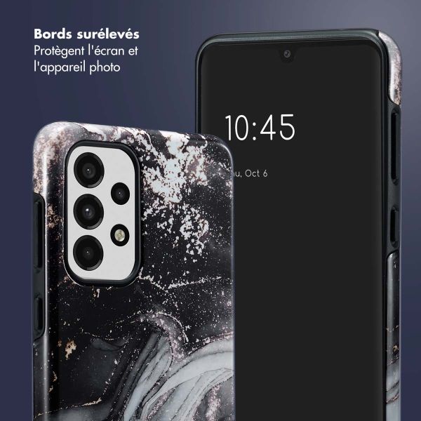 Selencia Coque arrière Vivid Samsung Galaxy A33 - Chic Marble Black