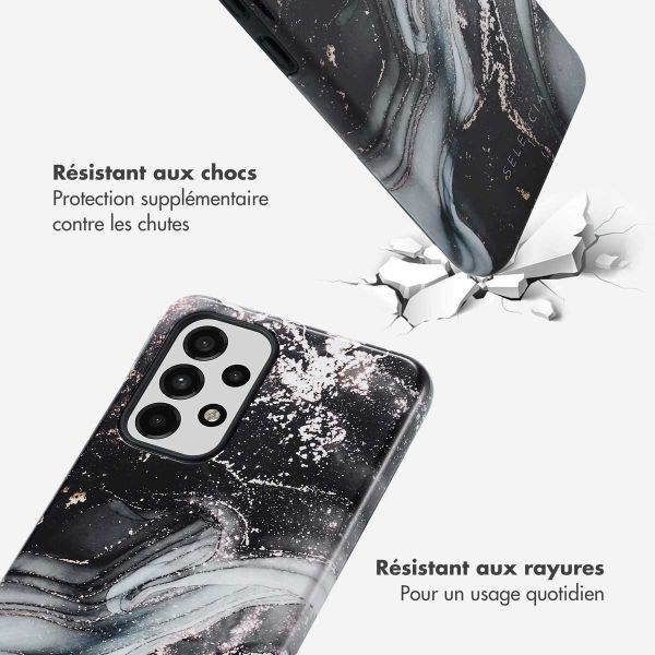 Selencia Coque arrière Vivid Samsung Galaxy A33 - Chic Marble Black