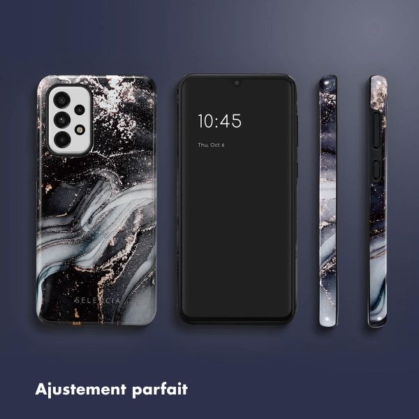 Selencia Coque arrière Vivid Samsung Galaxy A33 - Chic Marble Black