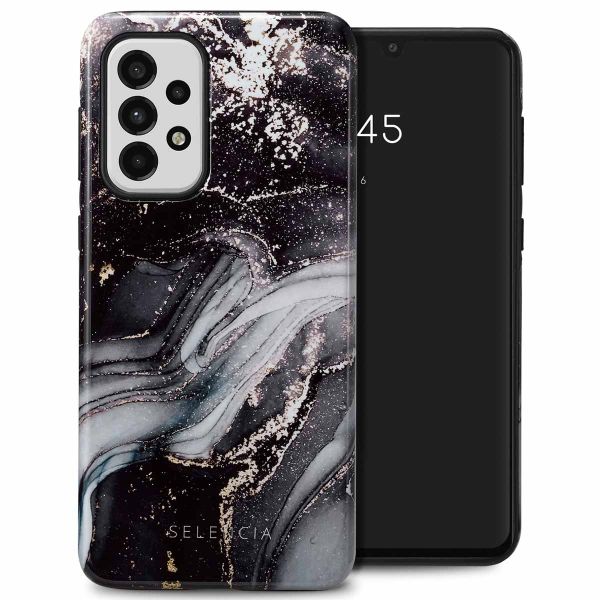 Selencia Coque arrière Vivid Samsung Galaxy A33 - Chic Marble Black