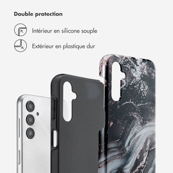 Selencia Coque arrière Vivid Samsung Galaxy A14 (5G/4G) - Chic Marble Black