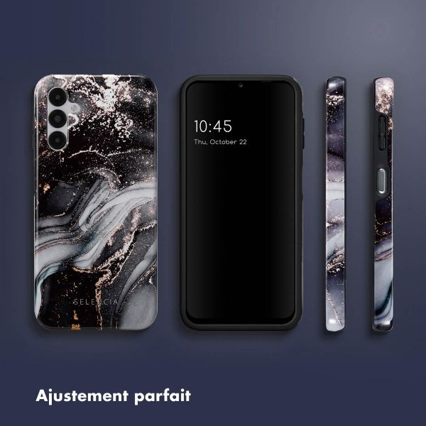 Selencia Coque arrière Vivid Samsung Galaxy A14 (5G/4G) - Chic Marble Black