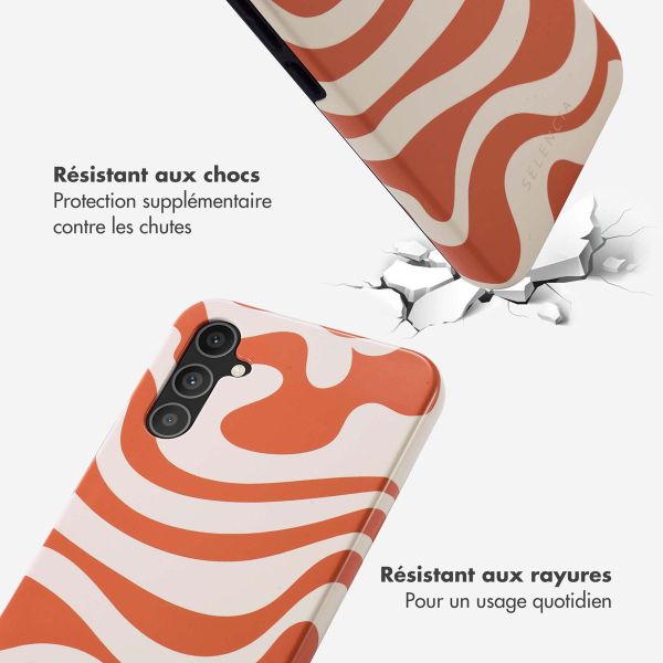 Selencia Coque arrière Vivid Samsung Galaxy A34 (5G) - Dream Swirl Orange