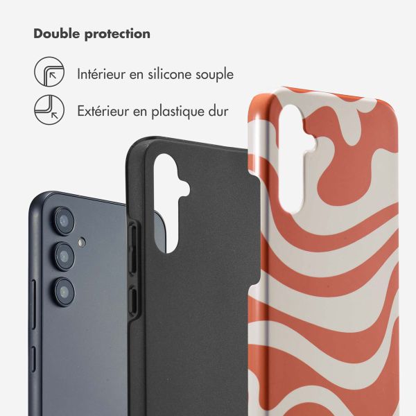 Selencia Coque arrière Vivid Samsung Galaxy A34 (5G) - Dream Swirl Orange