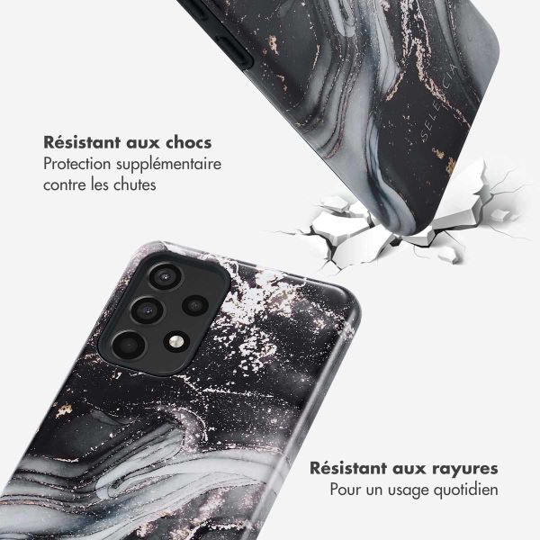 Selencia Coque arrière Vivid Samsung Galaxy A52(s) (5G/4G) - Chic Marble Black