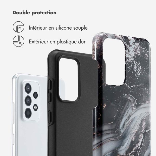 Selencia Coque arrière Vivid Samsung Galaxy A52(s) (5G/4G) - Chic Marble Black